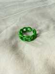 Zielony pierscionek green ring łańcuch