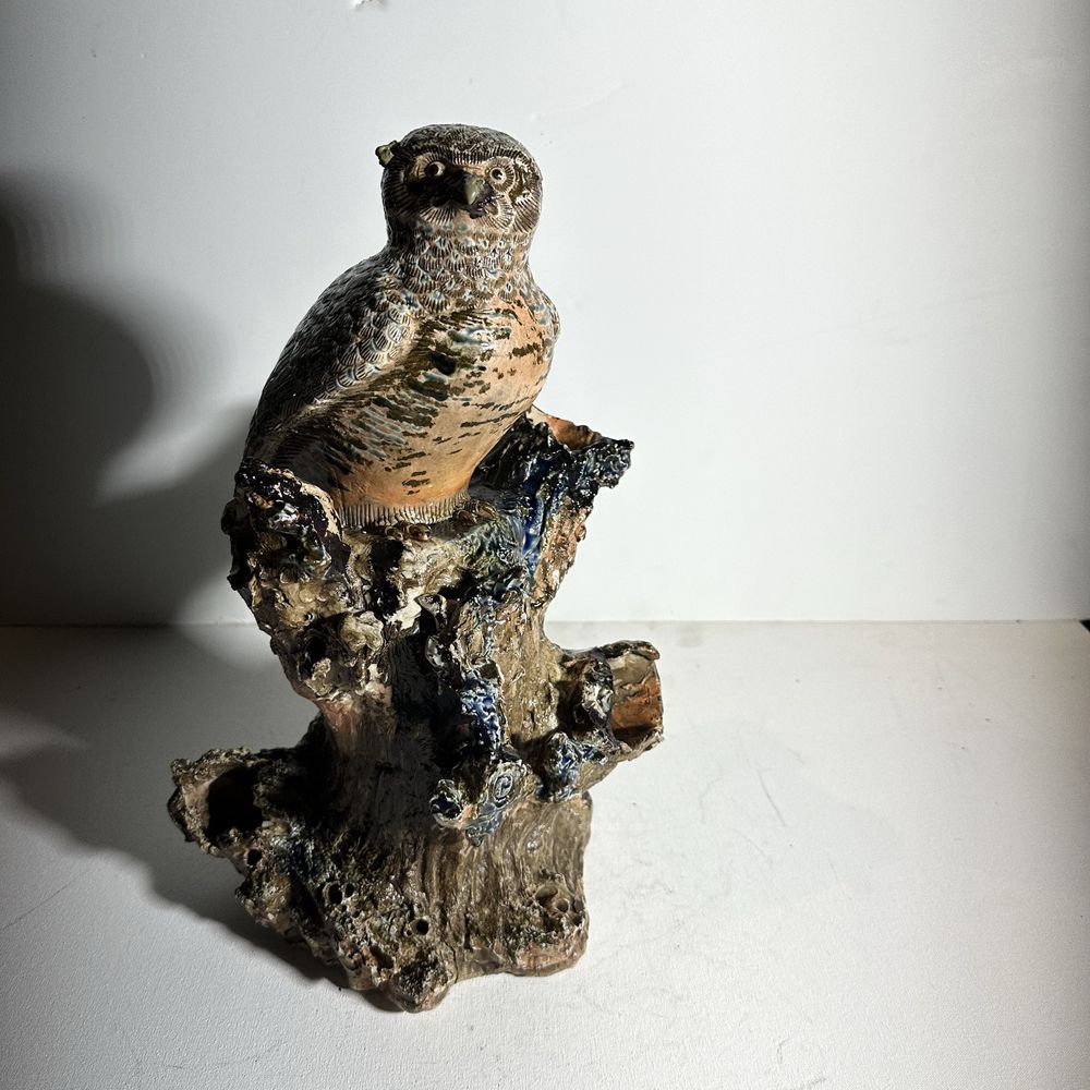 Przedwojenna figura figurka ceramiczna porcelanowa jastrzab / sowa