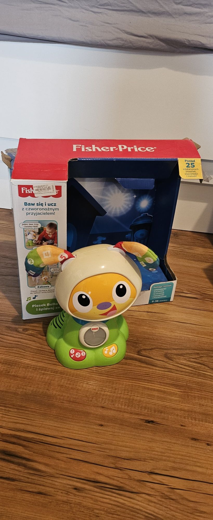Fisher Price piesek Bebo i  dinozaur zestaw zabawek