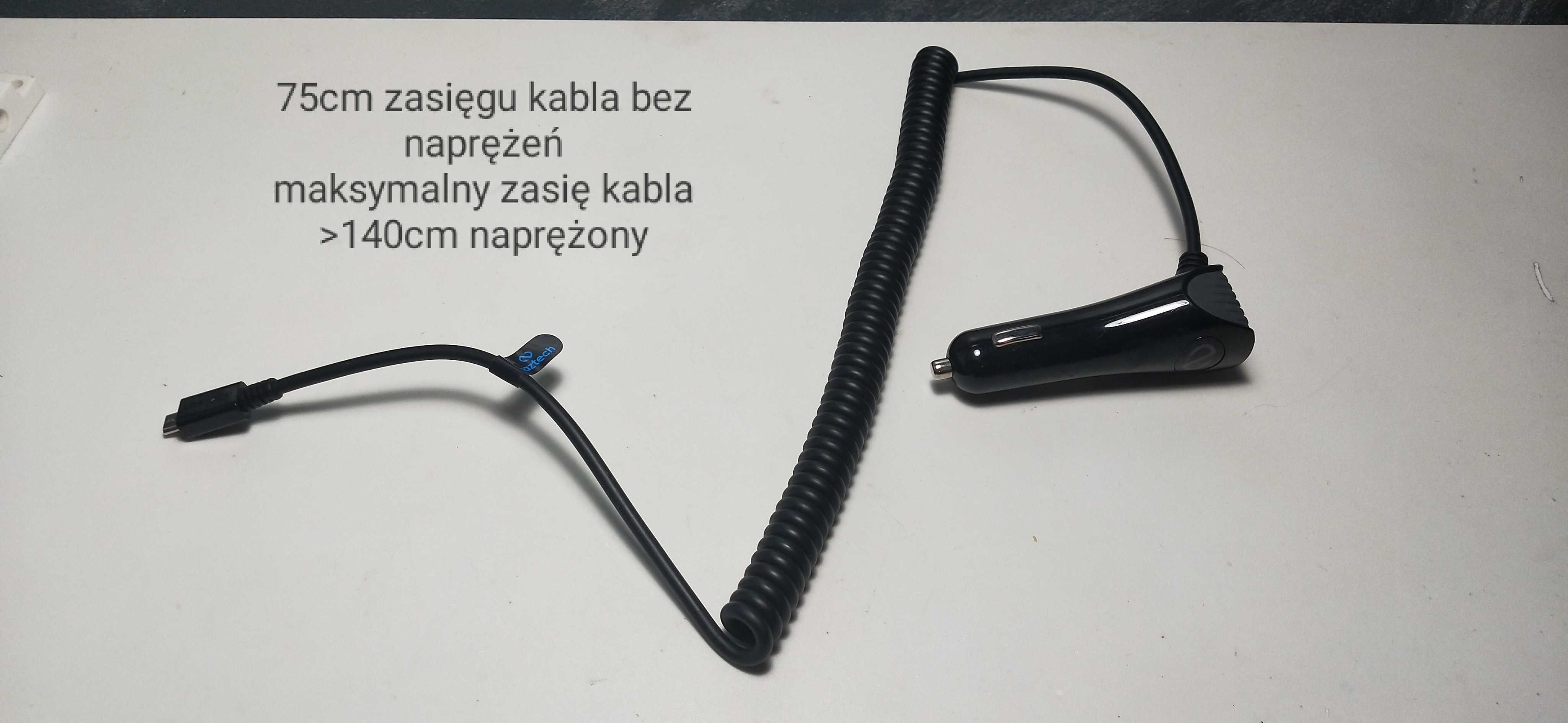 Ładowarka zapalniczka microUSB 3A 1,2A na 3 wejścia