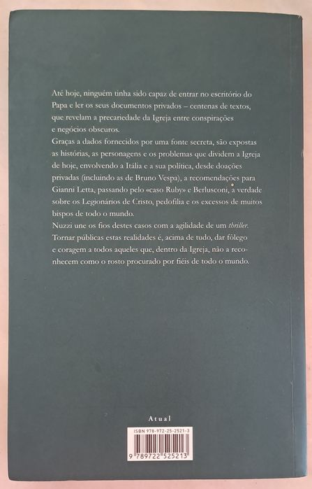 Livro Sua Santidade, cartas secretas de Bento XVI
Primeira pagina apre
