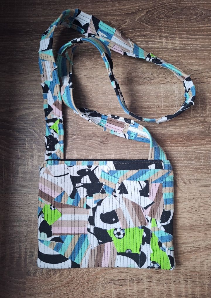 Patchworkowa patchwork torba torebka mala damska HANDMADE ręcznie szyt