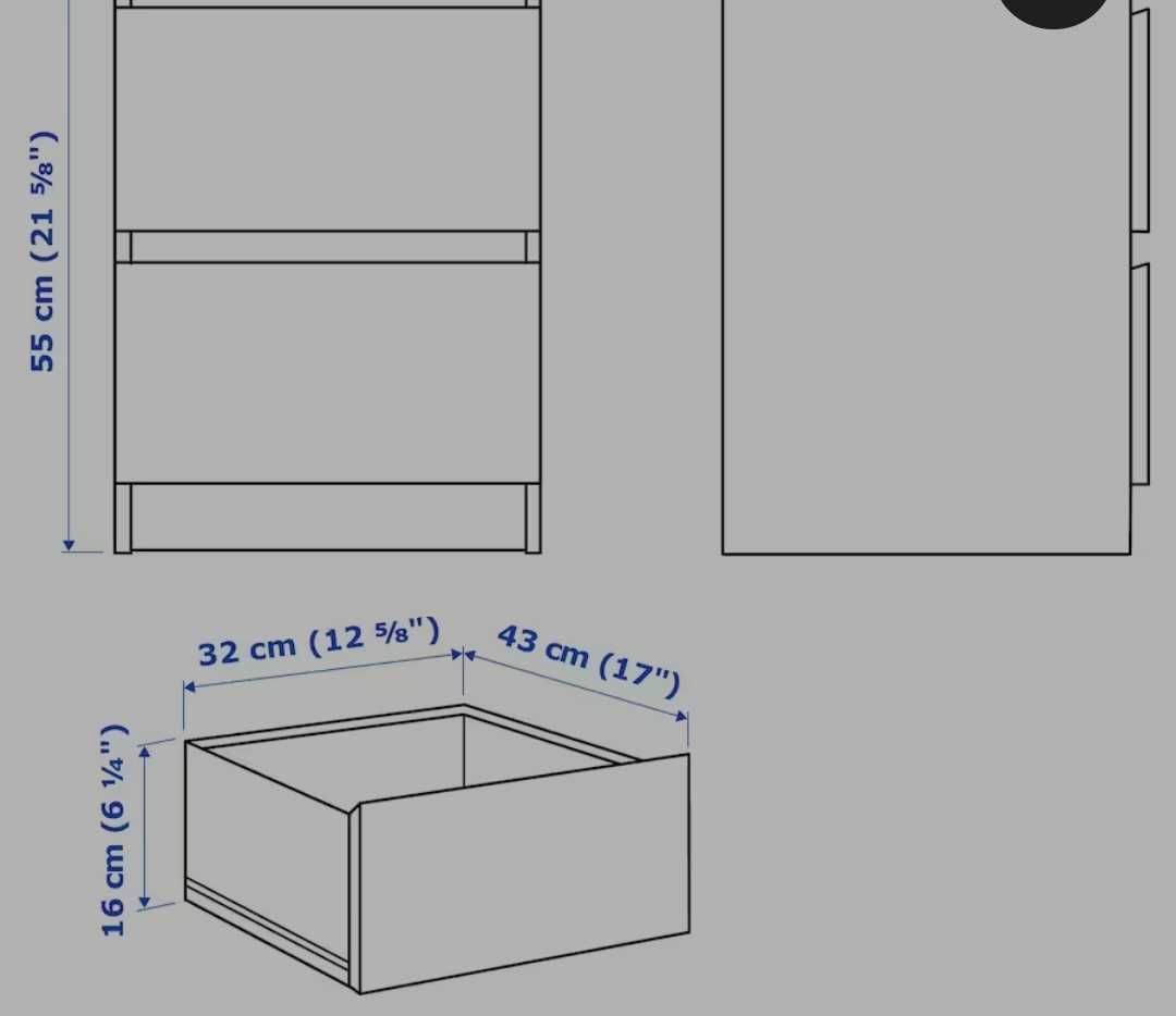 Cómoda NOVA com 2 gavetas IKEA