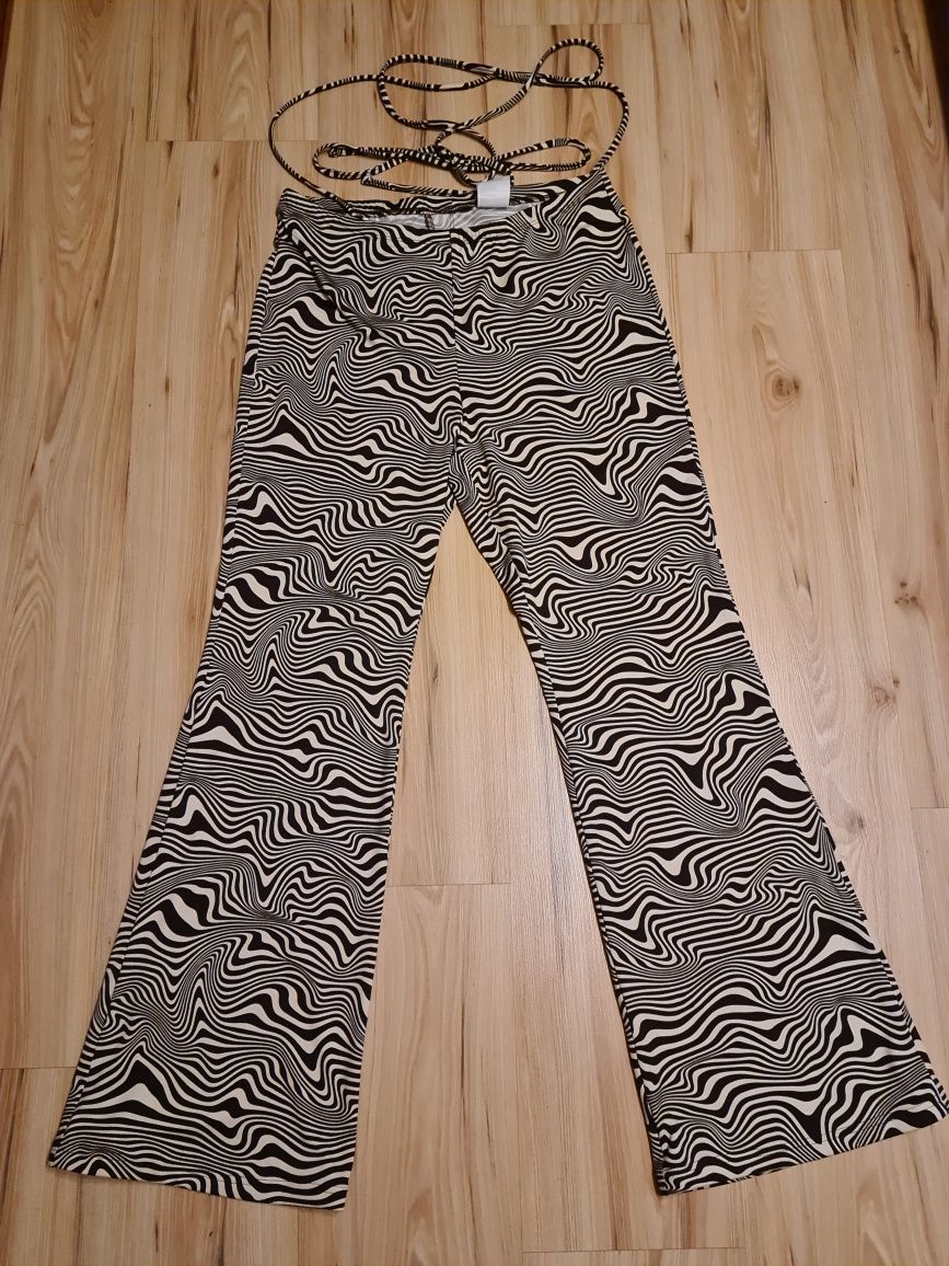 Spodnie H&M z tasiemkami wokół talii