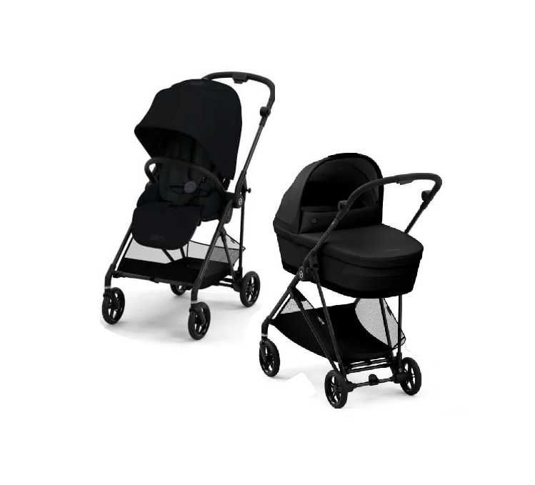 Cybex Melio Carbon Wózek Spacerowy +Gondola GRATIS 2w1 Deep Black NOWE