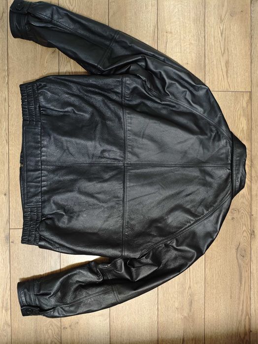 Scotch&soda L / XL куртка чорна шкіряна чоловіча авіатор бомбер осіння