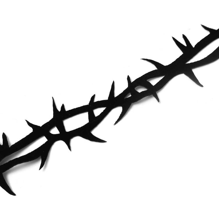 бархатное(мягкое)  Готическое ожерелье -чокер  шипы ведьмы