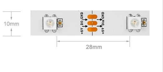 Светодиодная лента WS2812 Beco White PCB 1м 30 IP30