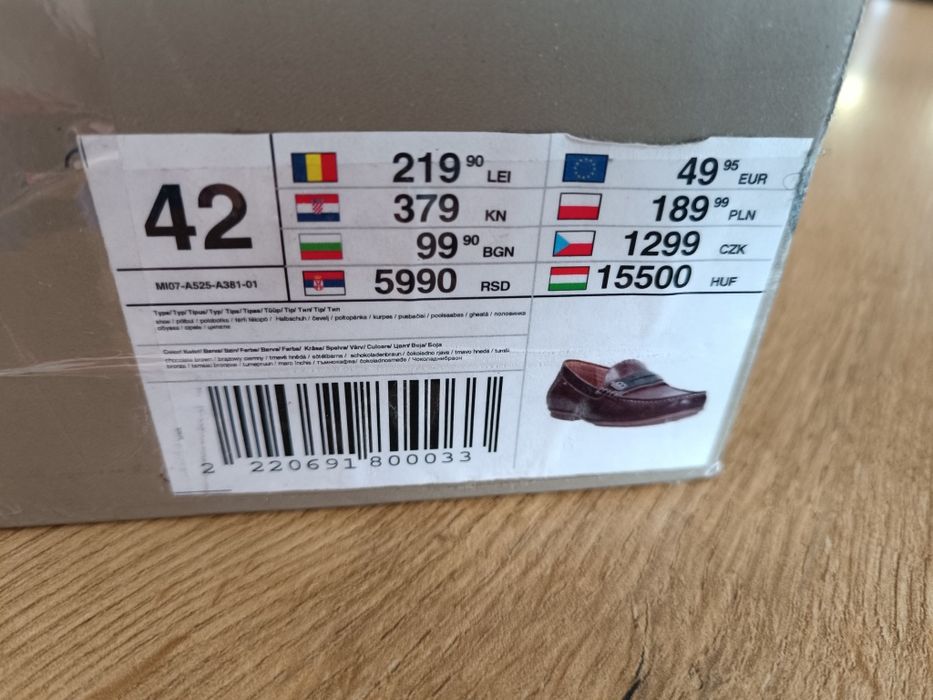 Mokasyny męskie Lasocki 42