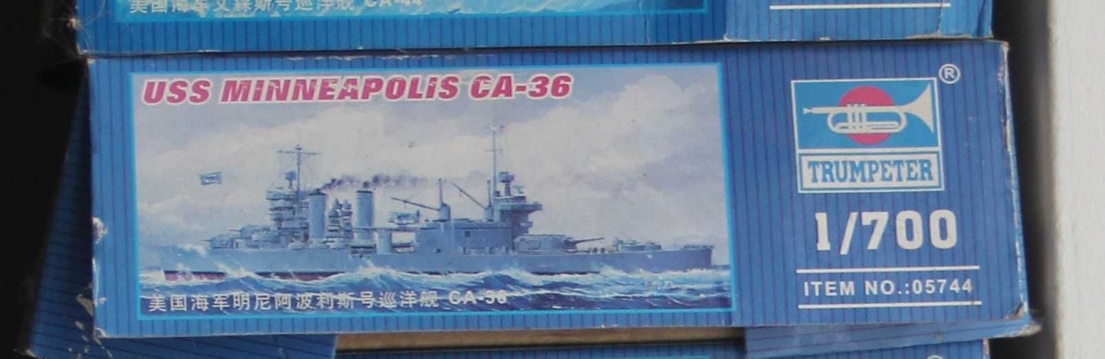 1:700 Trumpeter 05744 model krążownika ciężkiego USS Minneapolis CA-36