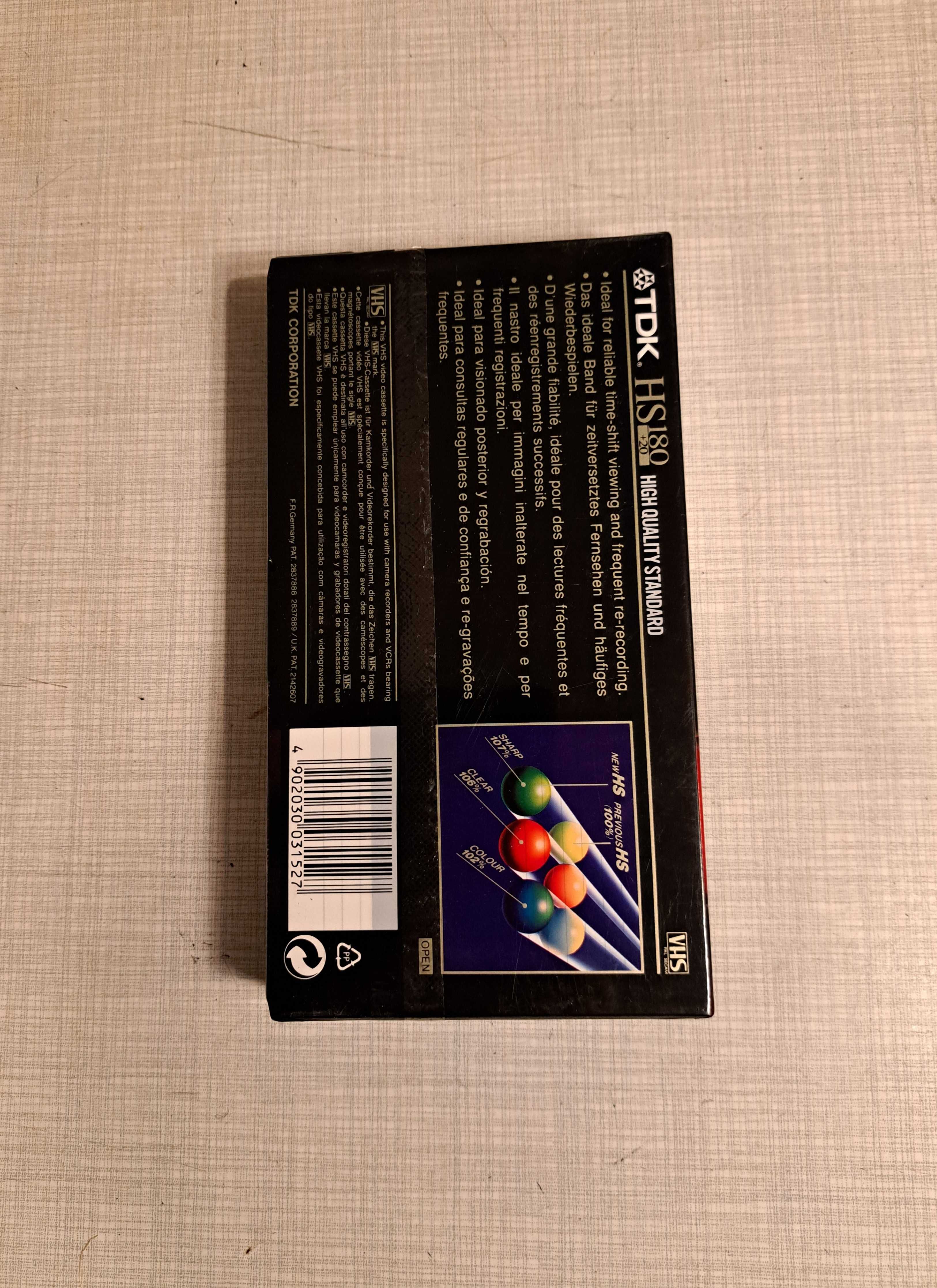 Kaseta magnetovidowa TDK, VHS - HS180+20, nowa, zafoliowana