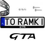 Ramka pod tablice ALFA ROMEO GTA 2 szt. z naklejka ramki tablic kolory