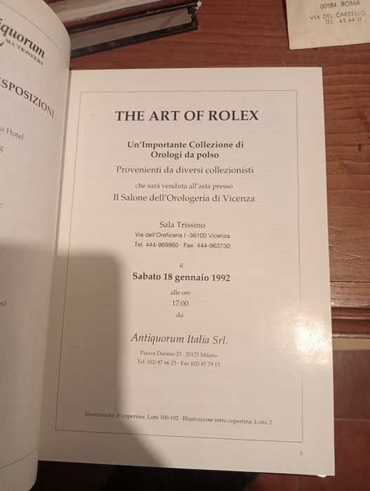 Catálogo the arte of Rolex