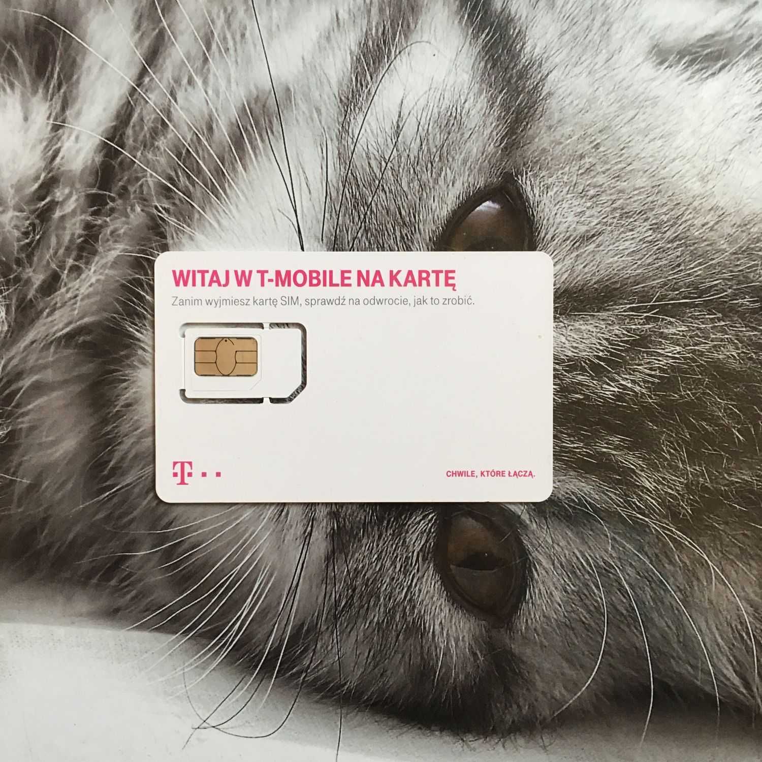 Starter karta sim złoty numer TMobile 694 695 reklama platytnowy