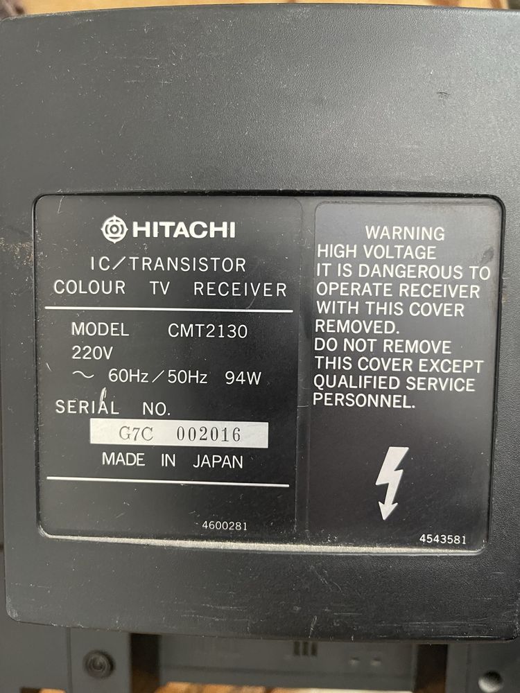 Телевізор HITACHI модель СМТ 2130