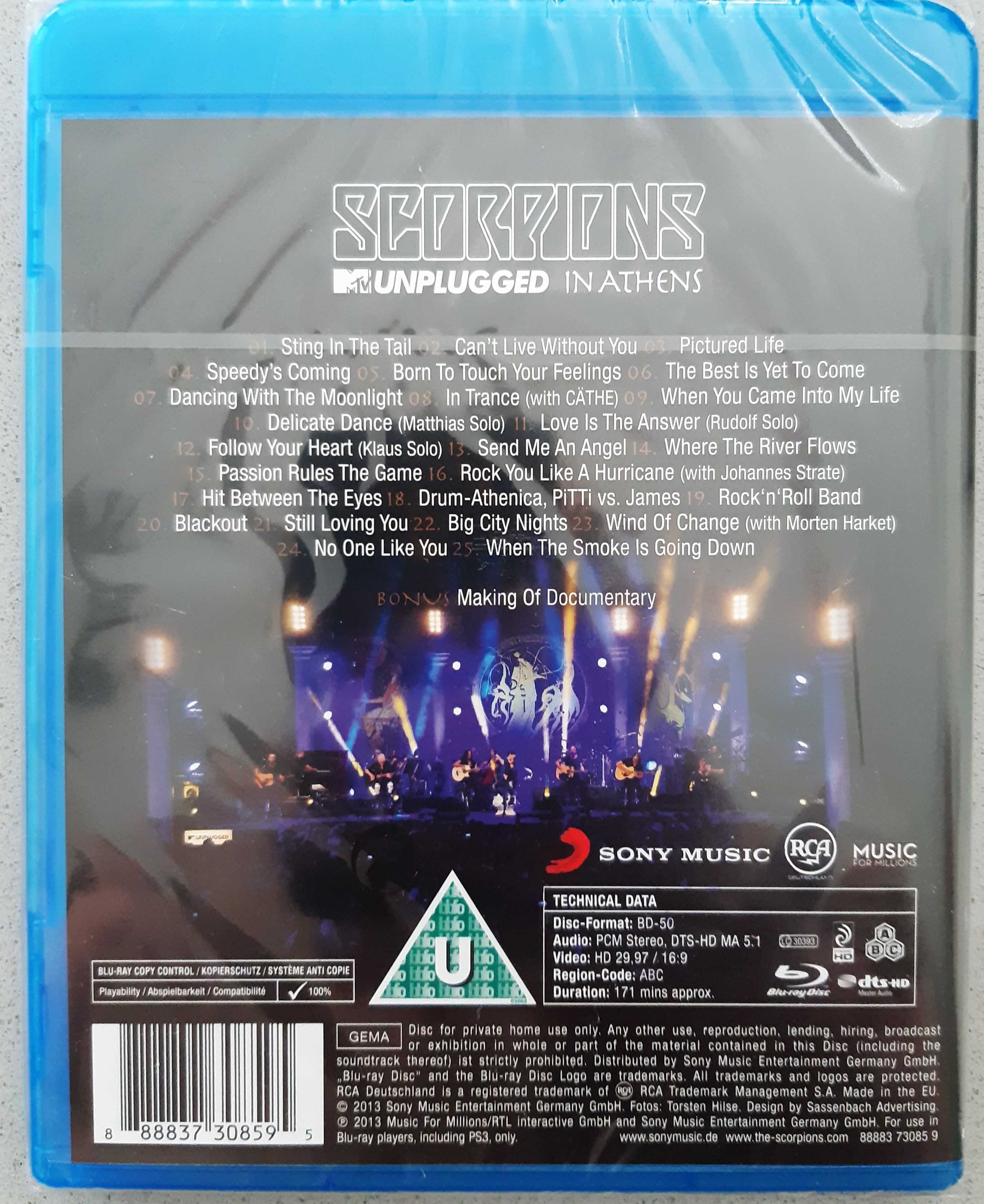 Scorpions MTV Unplugged In Athens Blu-Ray nowa w folii fabrycznej