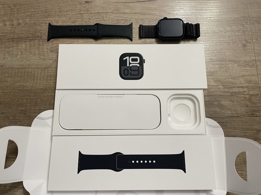Apple Watch 10 GPS+CELLULAR 46MM Pasek S/M onyks