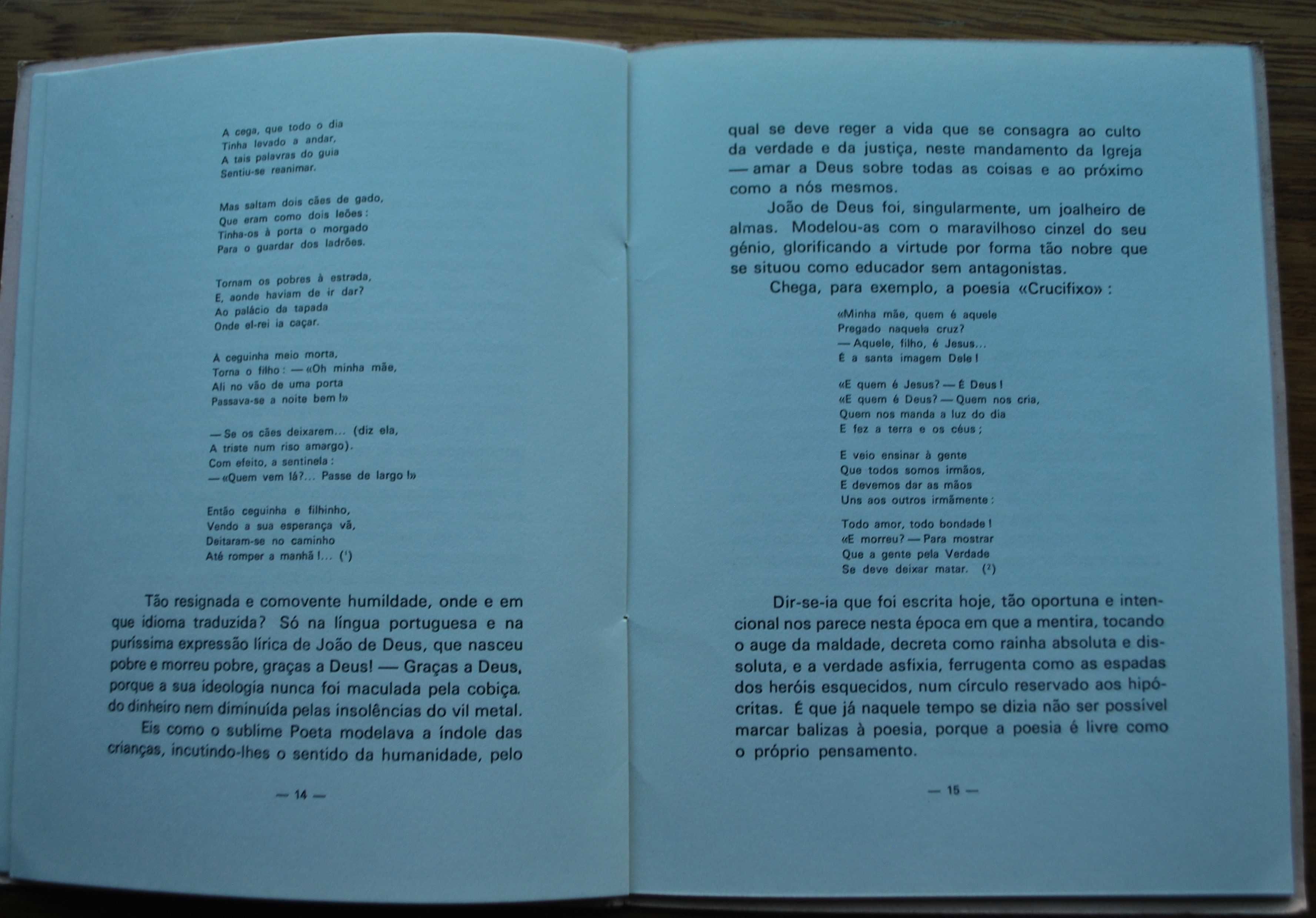 A Mulher na Poesia de João de Deus de Amélia Vilar - 1º Edição 1973