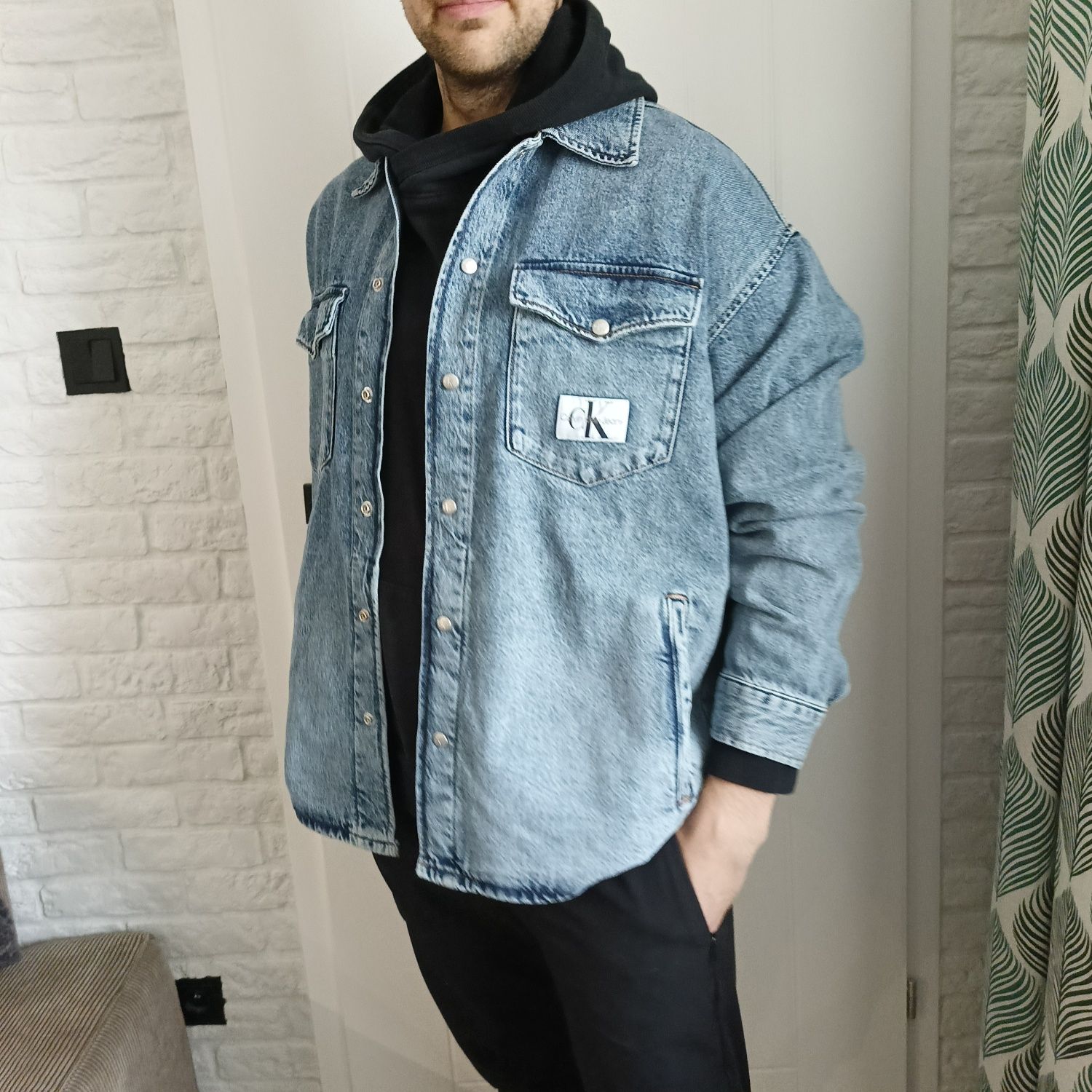Katana kurtka dżinsowa Calvin Klein jeansowa L/XL oversize nowa