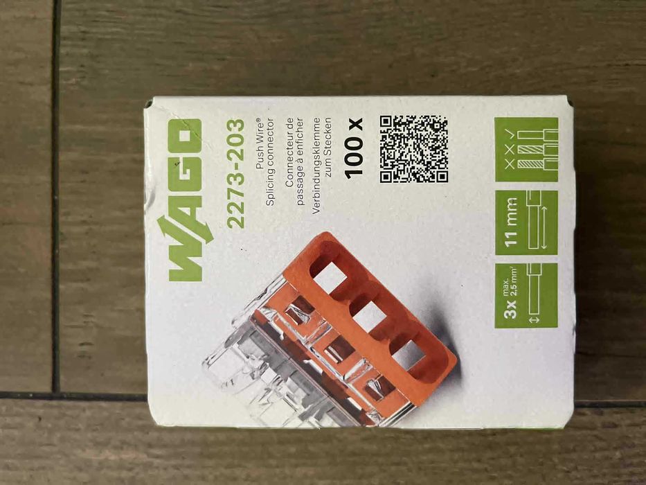 Wago SZYBKOZŁĄCZKA Złączka uniwersalna drut 3x2,5mm 100szt