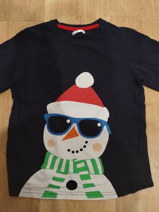 Bluzka koszulka świąteczna z bałwankiem