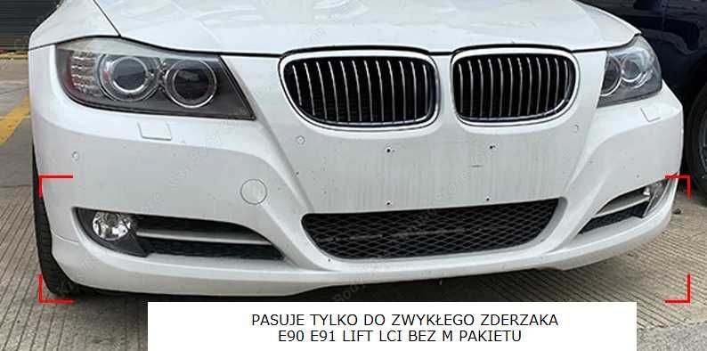 BMW E90 E91 LIFT 2008/2012 Dokładka zderzaka przedni SPLITTER CZARNY