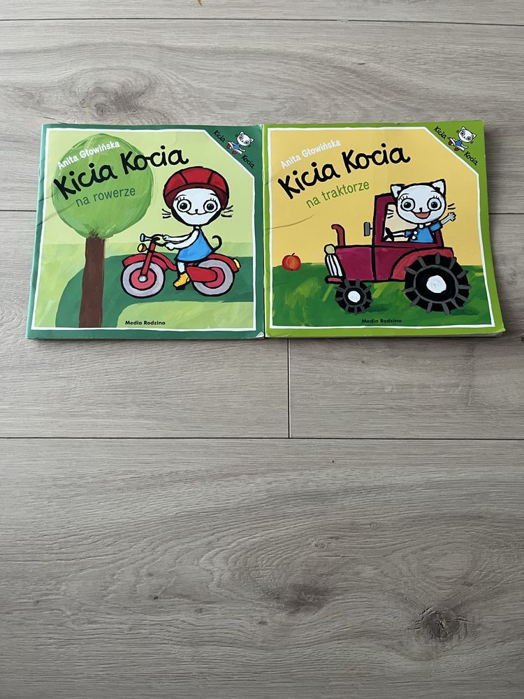 Kicia kocia zestaw 2 ksiazek na rowerze na traktorze