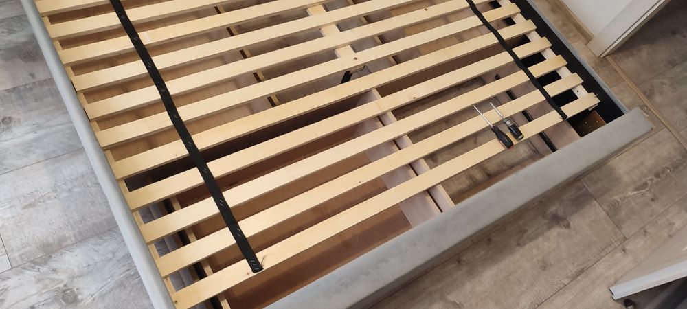 Łóżko 160x200 tapicerowane stelaż bez materaca 4 szuflady