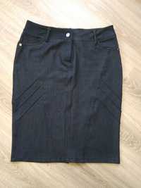 Чорна джинсова спідниця черная джинсовая юбка 42