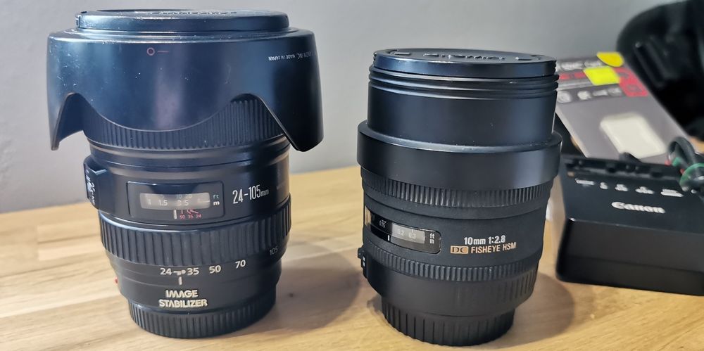 Zestaw foto Canon 60D + Sigma 10 Fisheye + Canon 24-105