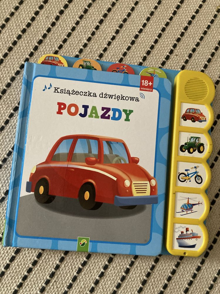 Ksiązka pojazdy z dźwiękiem auta