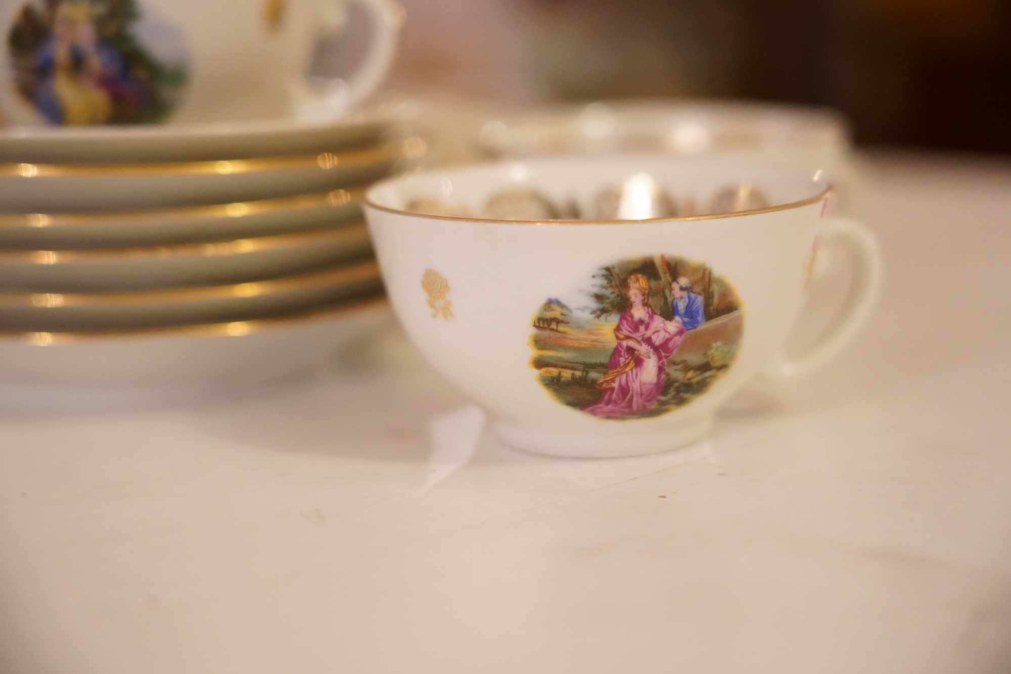 Conjunto de 6 Chávenas Vintage em Porcelana