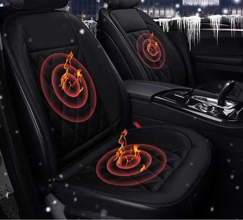 Автонакидка на сидіння з підігрівом 12V, 2 режими, універ,з кріпленням