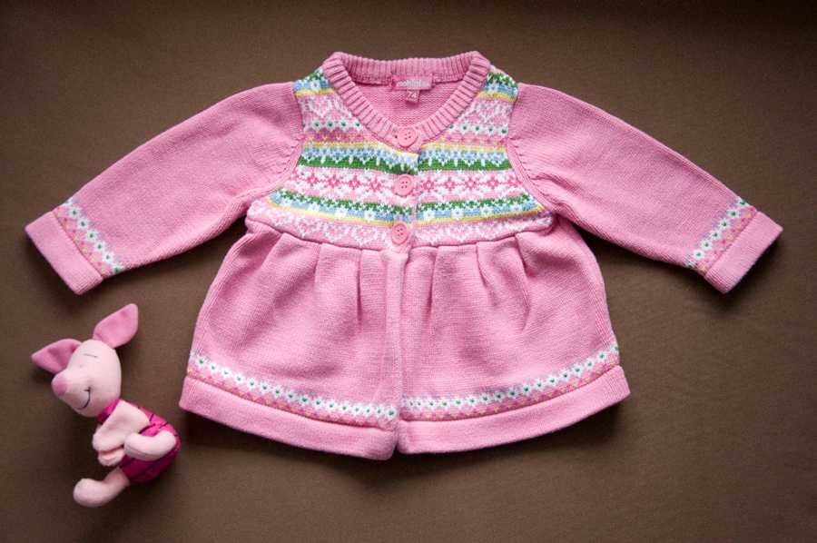 Bluza Sweter niemowlęcy kardigan R 74 6-9 m STAN BDB