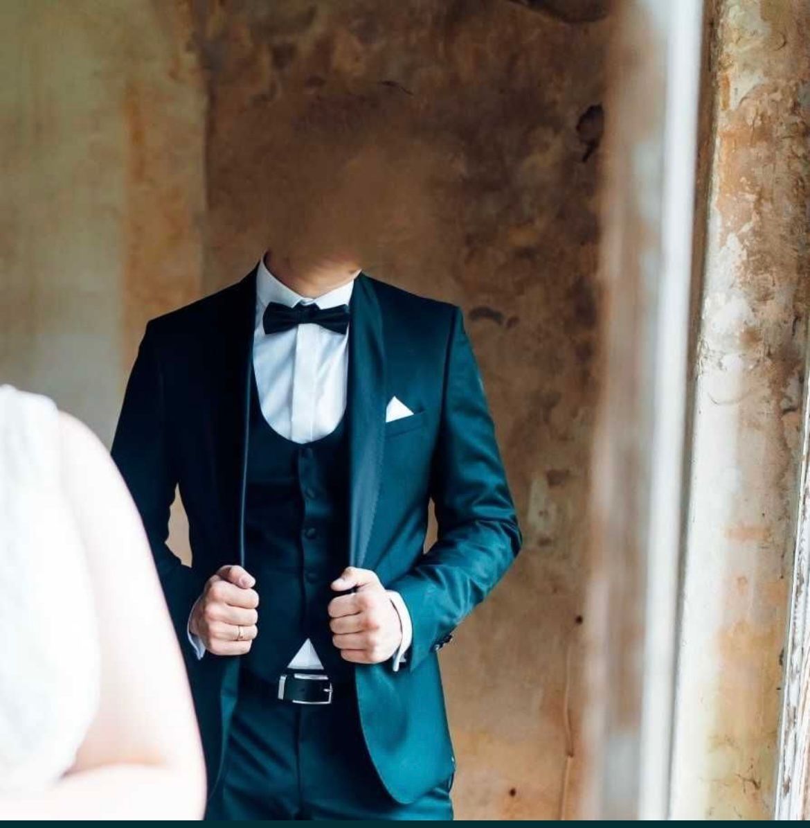 Elegancki garnitur ślubny