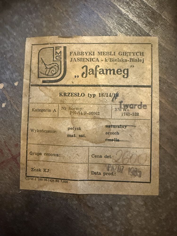 Krzesła gięte Thonet