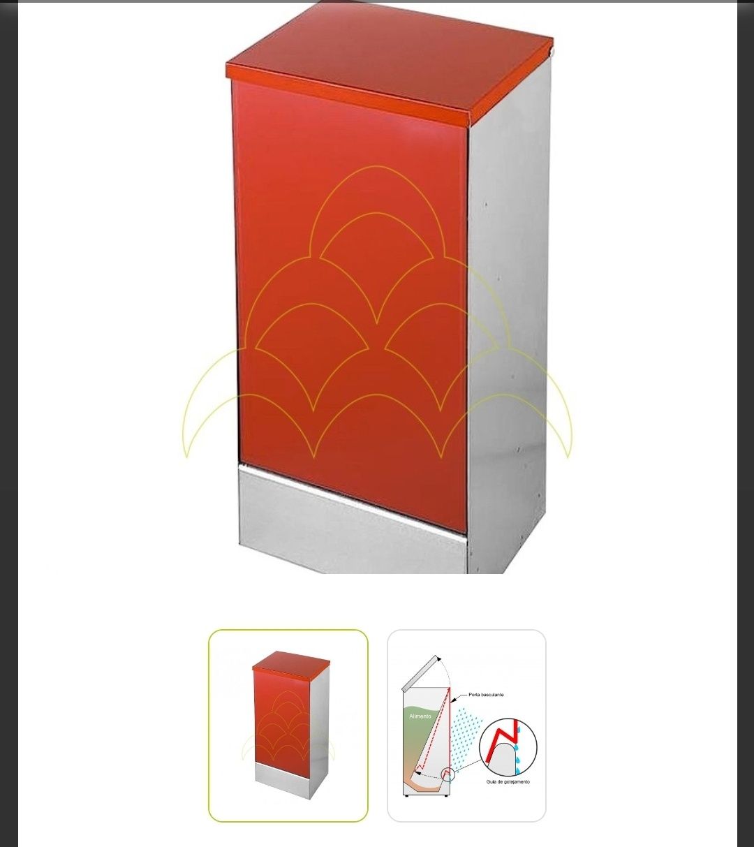 Comedouro para Cães - 14kg / 27L - Com Porta Basculante