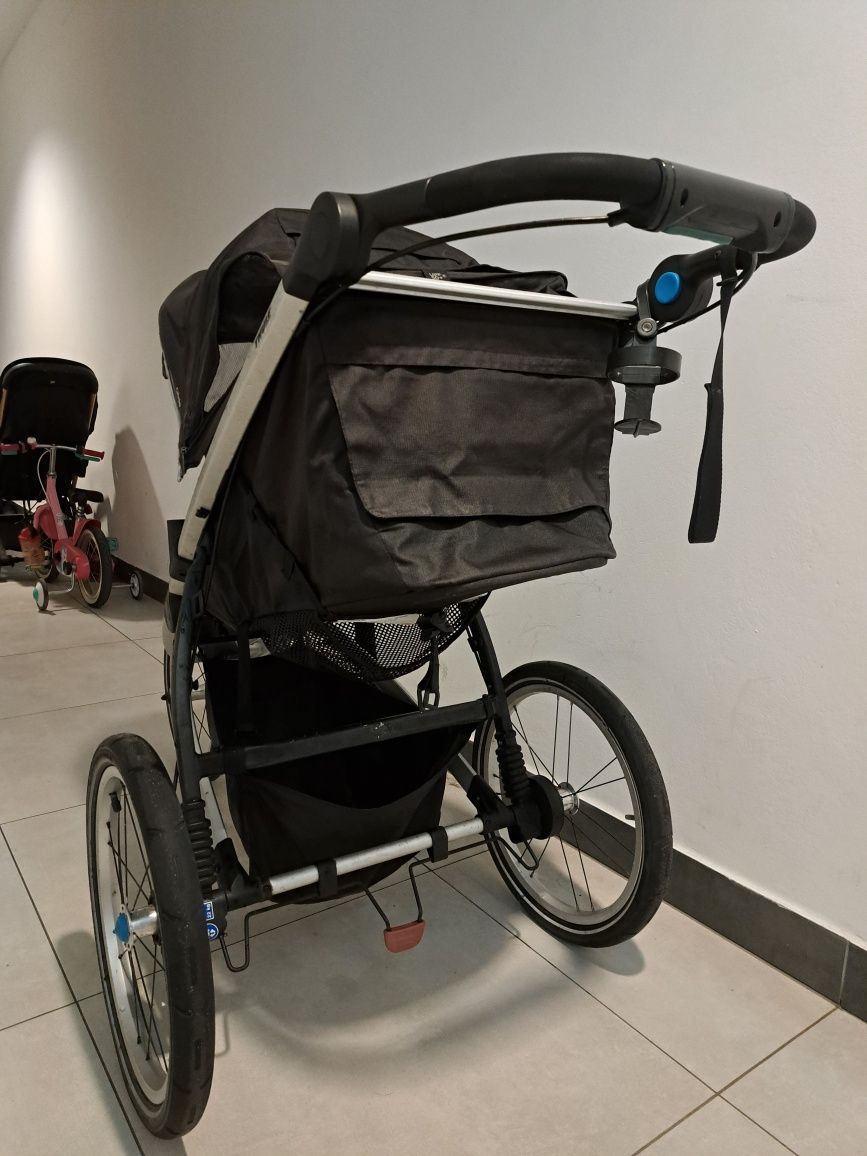 Wózek biegowy-Thule Glide 2+Pałąk+Oryginalna folia przeciwdeszczowa