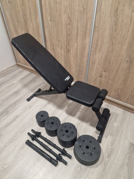 Ławeczka TREX + Hantle 40kg