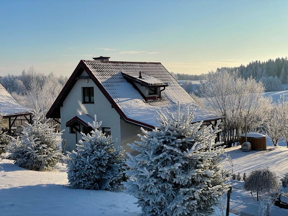 Domek 2 osoboy z banią na tarasie na Walentynki