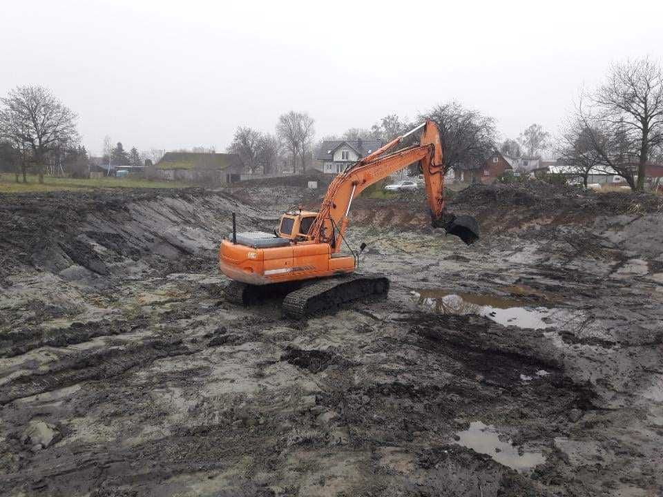 Usługi koparką gąsienicowa 25t, wyburzenia, wykopy, prace ziemne