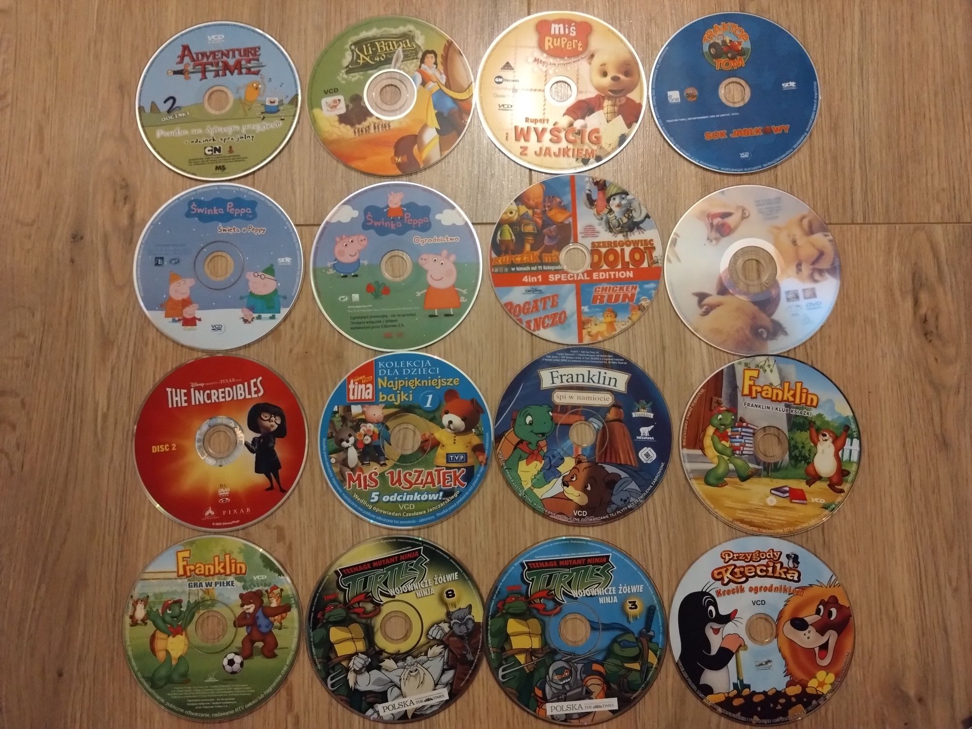 Filmy animowane dla dzieci, gry, piosenki itp. 32 płyty