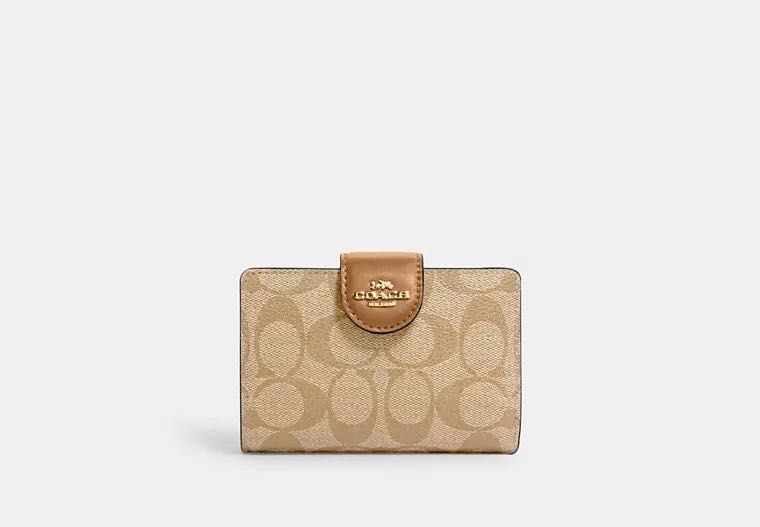 COACH medium corner zip wallet. Original. Кошелек натуральная кожа.