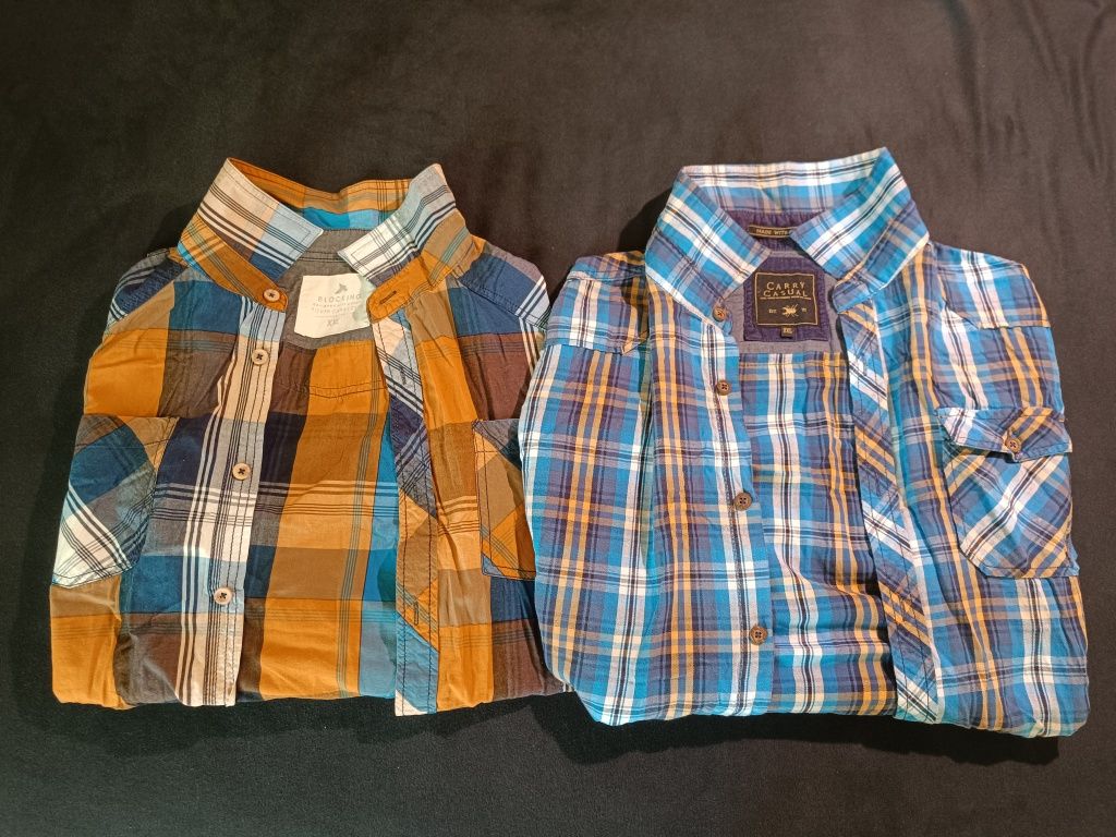Zestaw 2 koszul casual w kratę (XL)