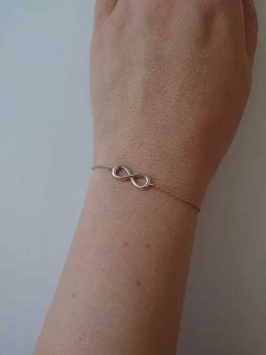 Bransoletka srebrna symbol nieskończoność APART min 18 max 22 cm