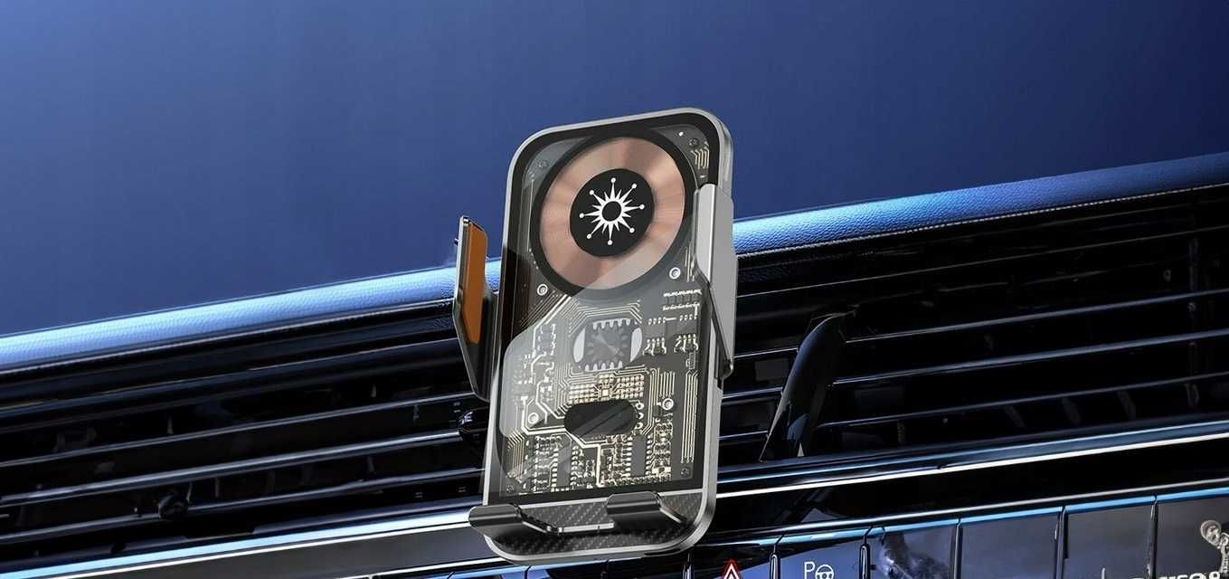 Uchwyt Na Telefon Ładowarka Indukcyjna Bezprzewodowa Czujnik Ruchu