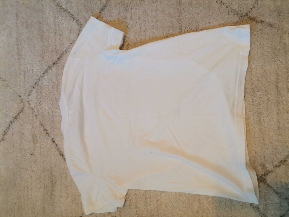 Biała koszulka krótki rękaw rozmiar 150, 10-11 lat bawełniana T-shirt