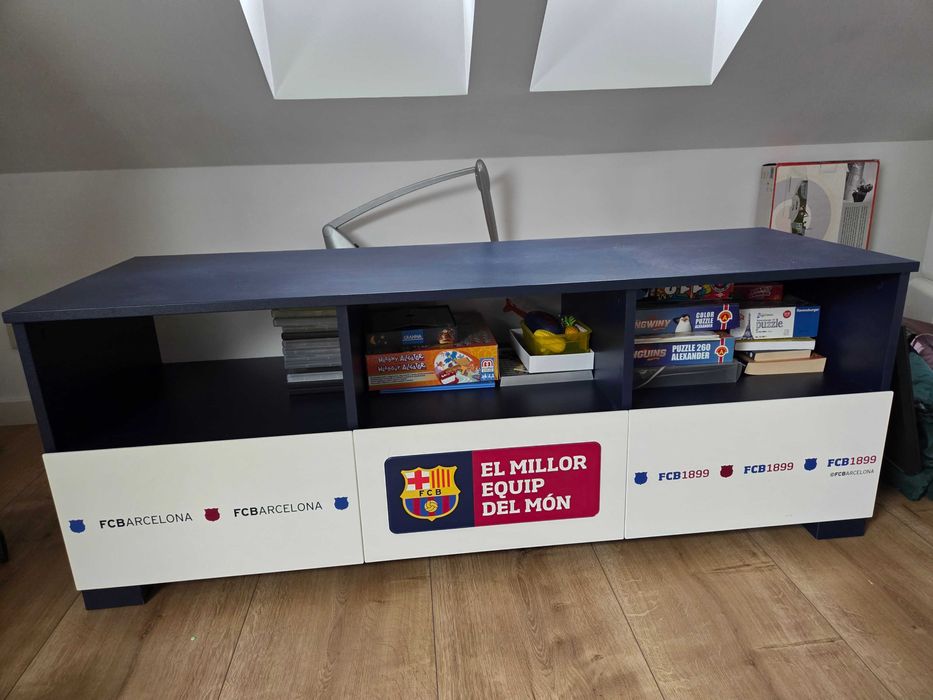 Meble dziecięce Meblik  FC Barcelona  komplet + łóżko z szufladami