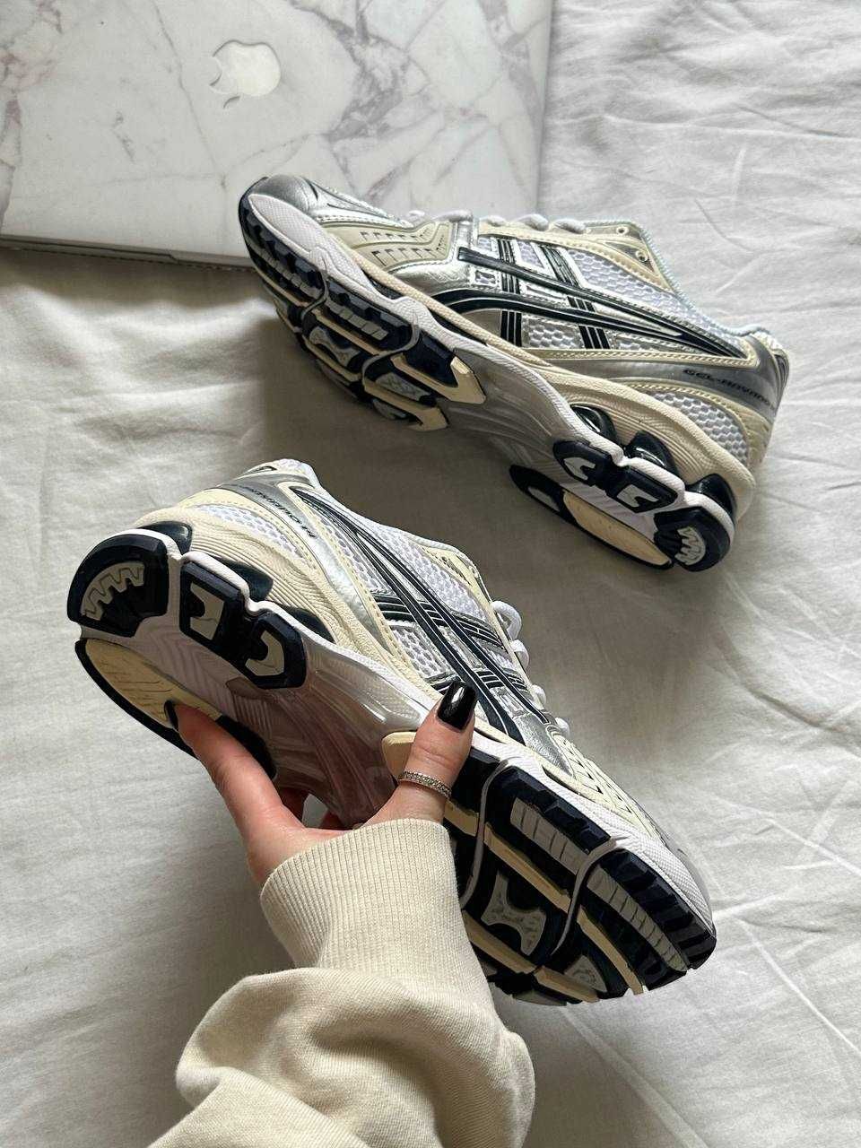 Мужские кроссовки Asics Gel-Kayano 14 White Black 41-45 Новинка 2024!