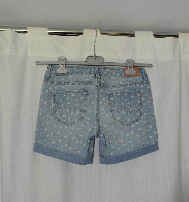 szorty jeansowe w gwiazdki Aeropostale 32 XXS 34 XS krótkie podwinięte